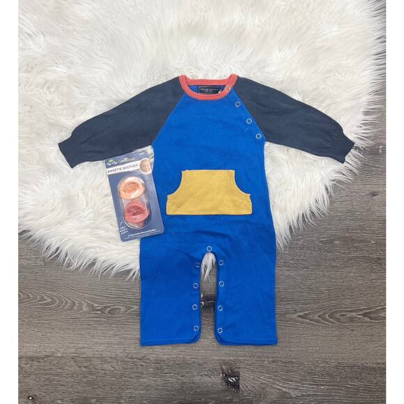 Toobydoo Cotton Cashmere Pocket Jumpsuit B10306 6/12month - Picture 1 of 1